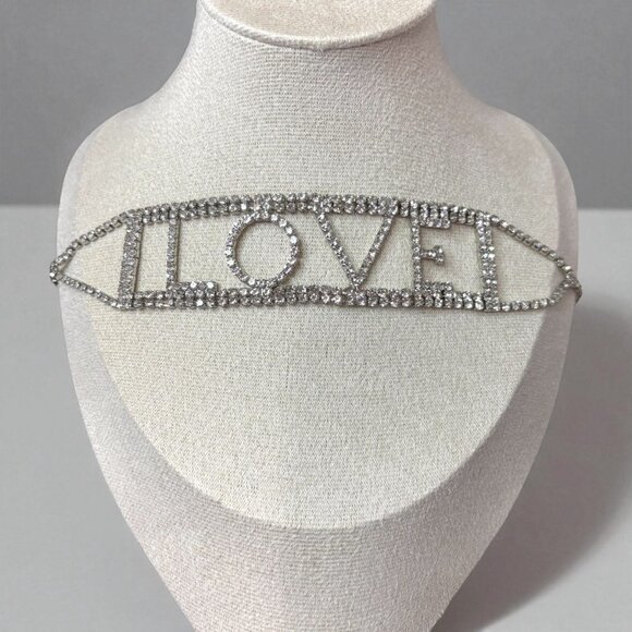 Full Rhinestone Choker Necklace - Picture 2 of 6